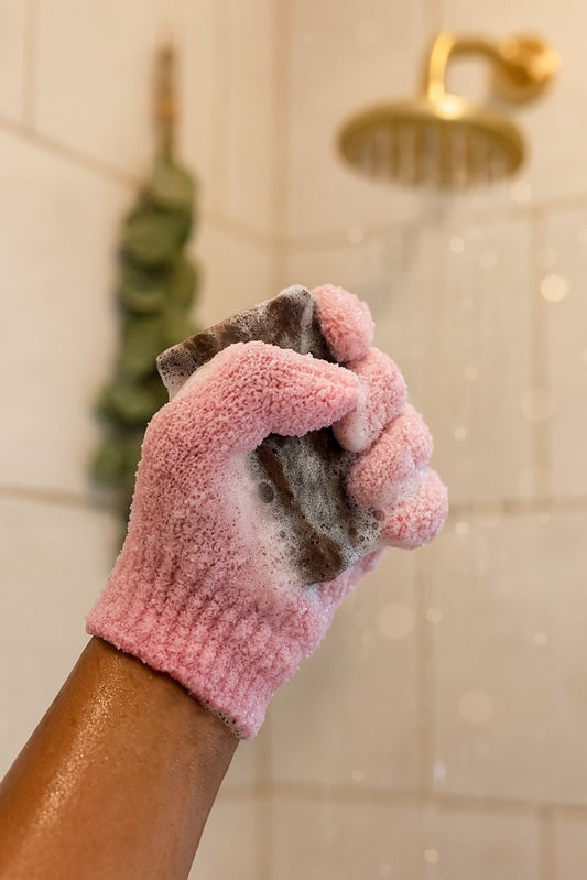 Exfoliating Gloves - Pink